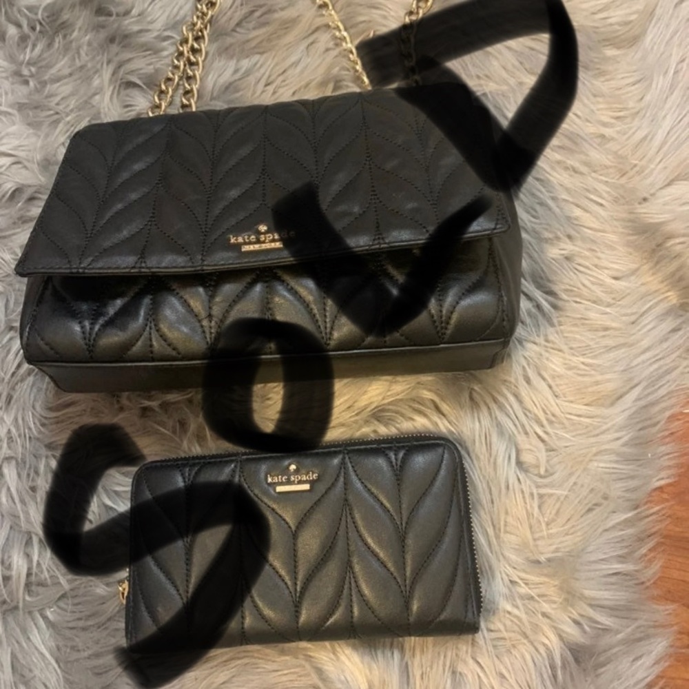 Kate Spade quilted Hand bag and wallet